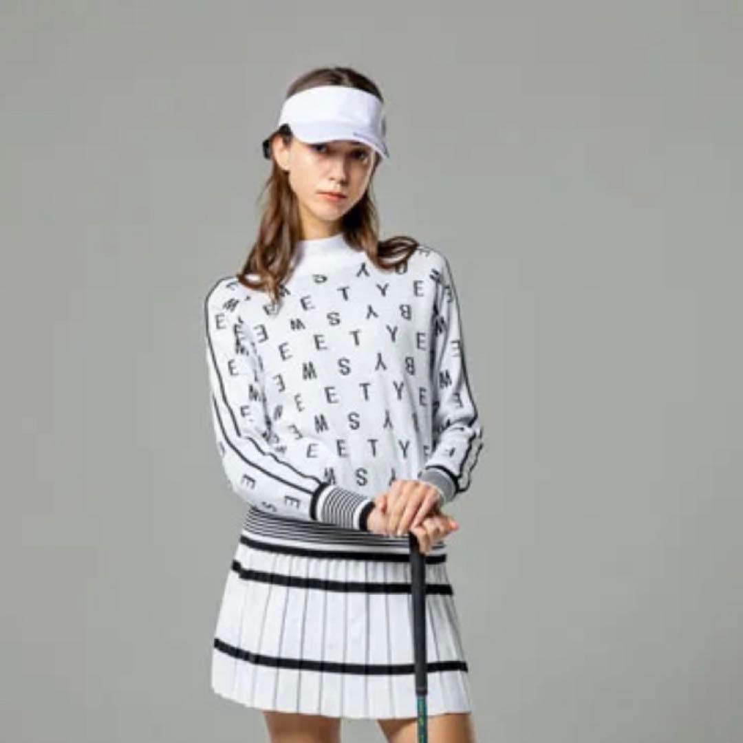 【SY32 SWEET YEARS】レディース ニットシャツ S ホワイト