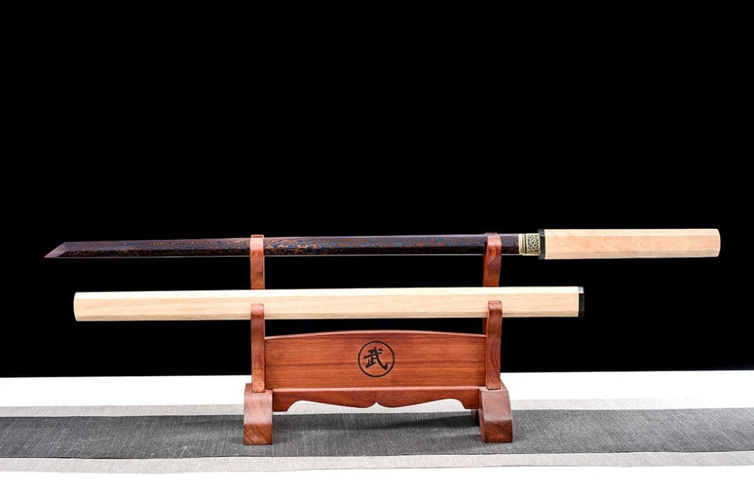 26寸六角八面白楡素装唐刀  武具　刀装具　日本刀　模造刀   居合刀 『嵐切』