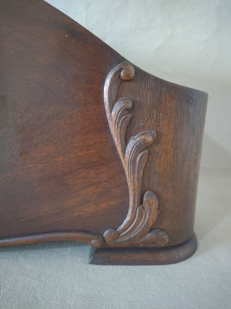 【アンティーク】マウテ Mauthe ゼンマイ式 置時計 ドイツ製 木製