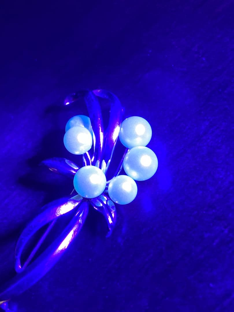 美品 ミキモト パール 真珠 6珠 アコヤ シルバー ブローチ 皇室御用達