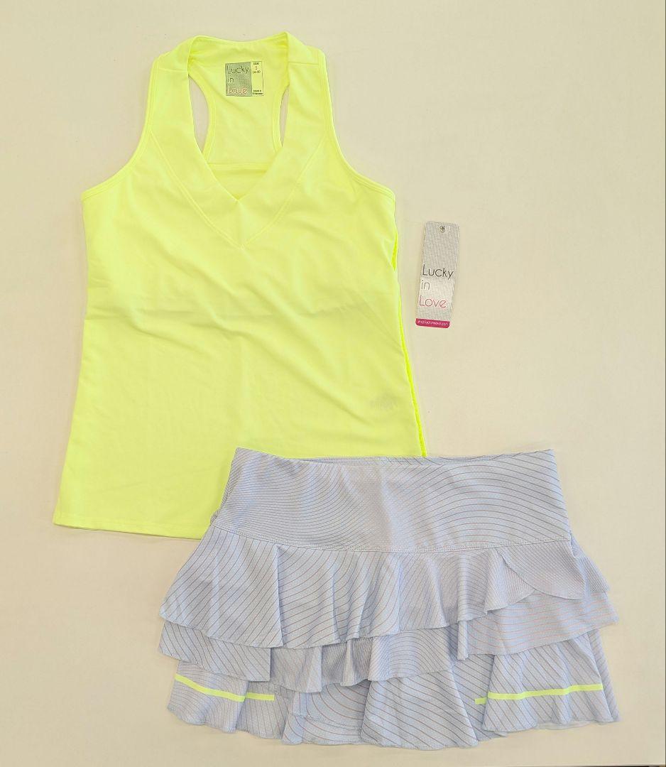新品☆海外輸入レア♪ラッキーインラブテニスセットアップUSS日本M-L