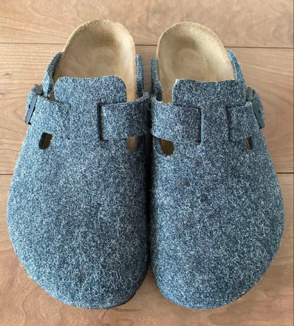 ★本日値下げ中　美品　レア　ビルケンシュトック　ボストン　フェルト　グレー　37