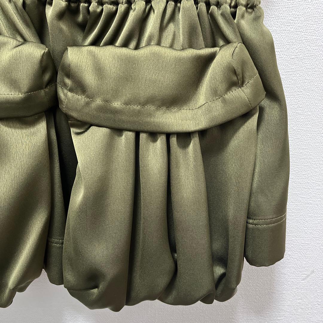 OMMO オリーブ色 ポケット付き トップス
