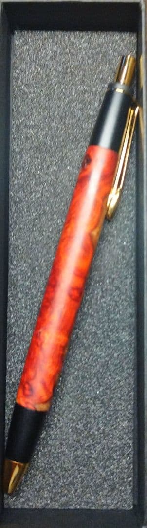 最上級　花梨紅白　シャープペンシル　野原工芸似　あけぼの工房 0.5