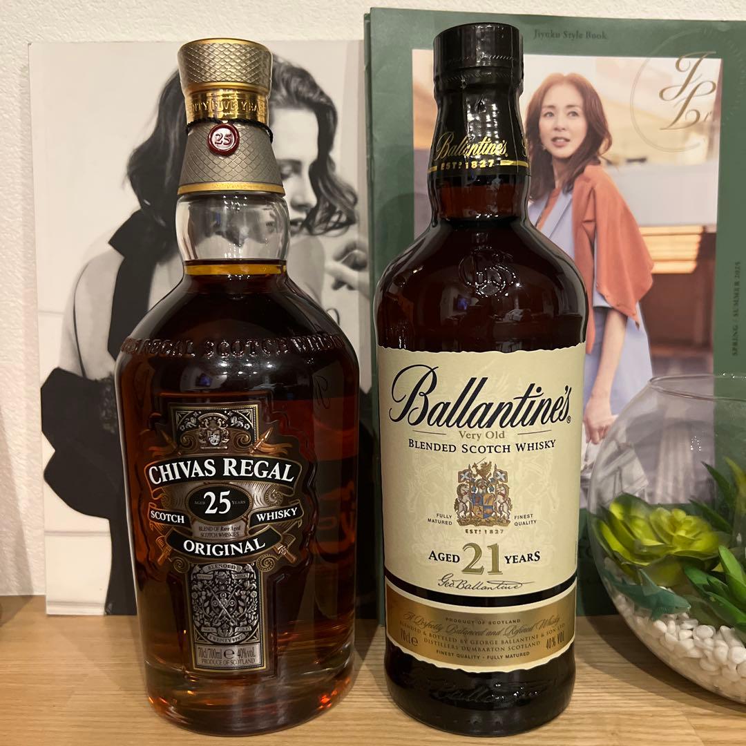 2本　シーバス25年とバランタイン21年