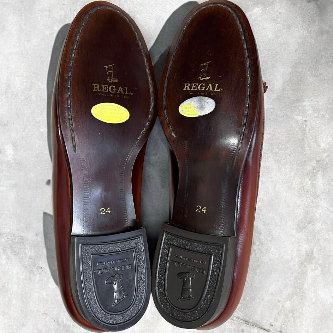 試着程度REGAL 本革 レザー タッセル ローファー ブラウン ウイングチップ