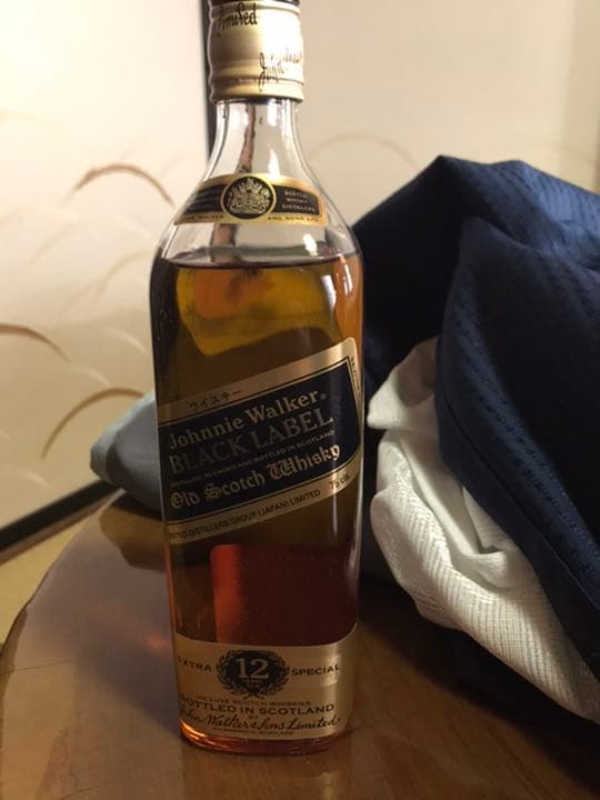 古酒　酒　ウイスキー　ジョニーウォーカー　黒　1980