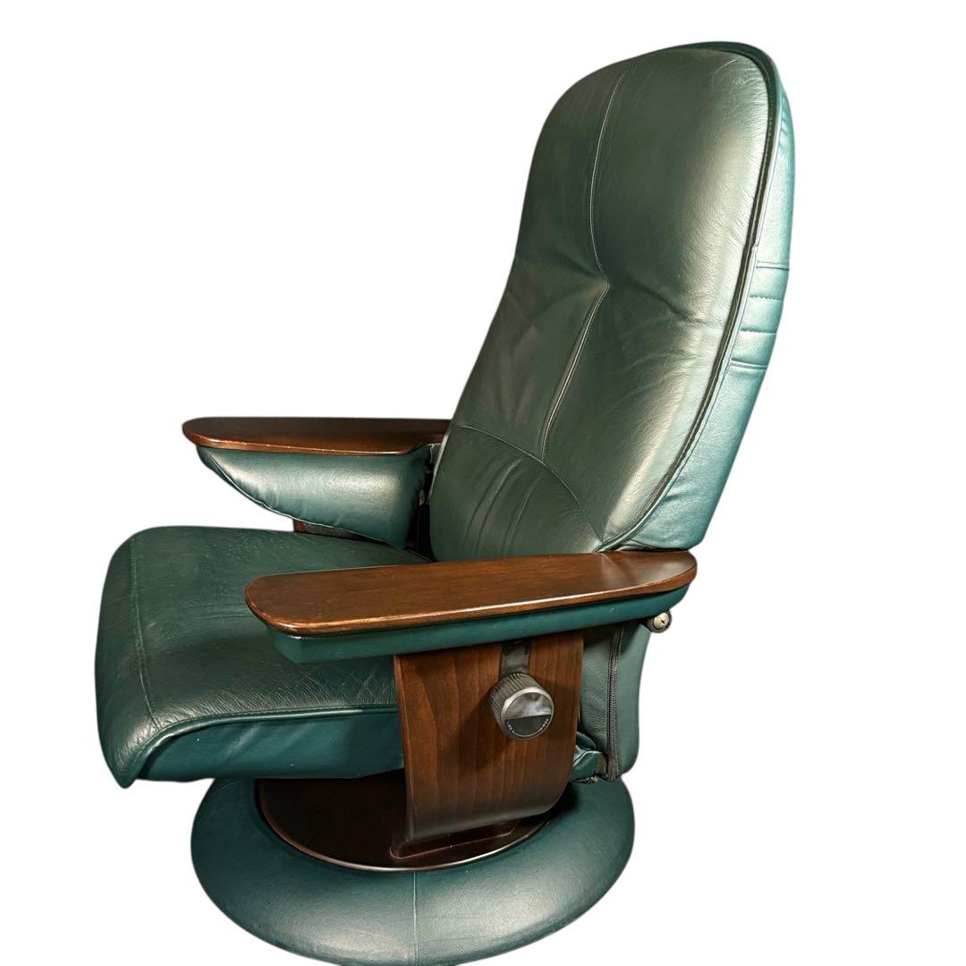 もなみり　本体のみ　HR732 カリモク 本革 リクライニング回転チェア