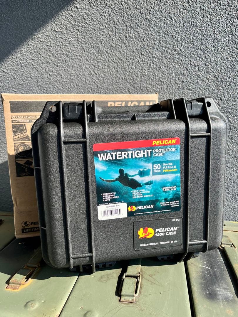 米軍放出未使用品 PELICAN ペリカン1200 ハードケースブラック防水防塵