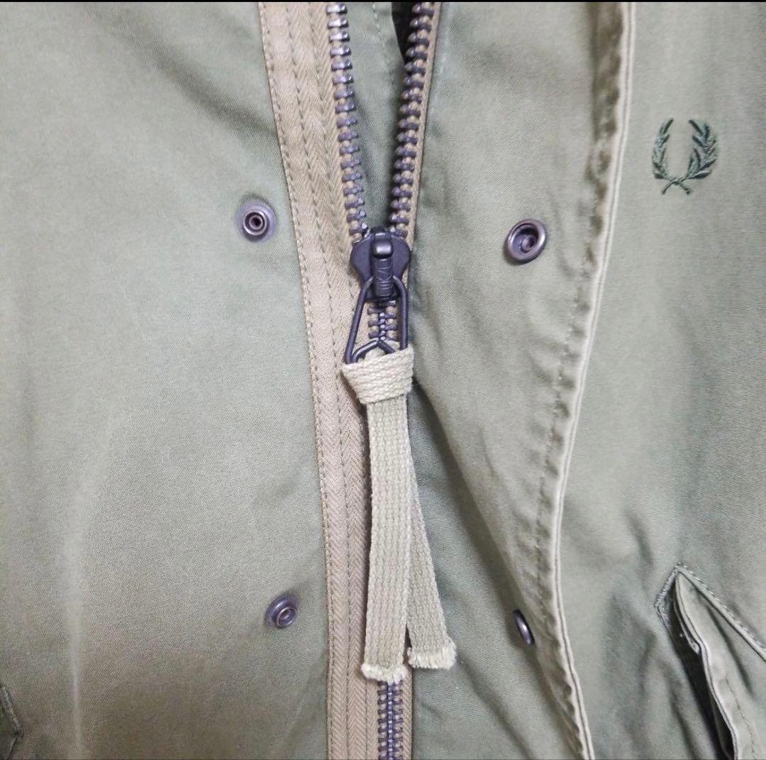 フレッドペリー モッズコート フーテッド ジャケット ライナーつき カーキ