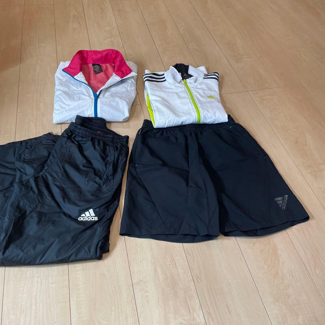 アディダス adidas ウインドブレーカー 上　下2セット。34