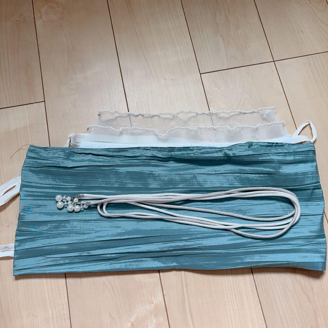 お買い得‼️5点セット2Way水彩花柄浴衣セット　浴衣　お祭り　水色白色