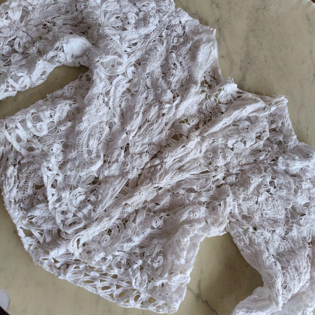 アンティーク　テープレースカーディガン