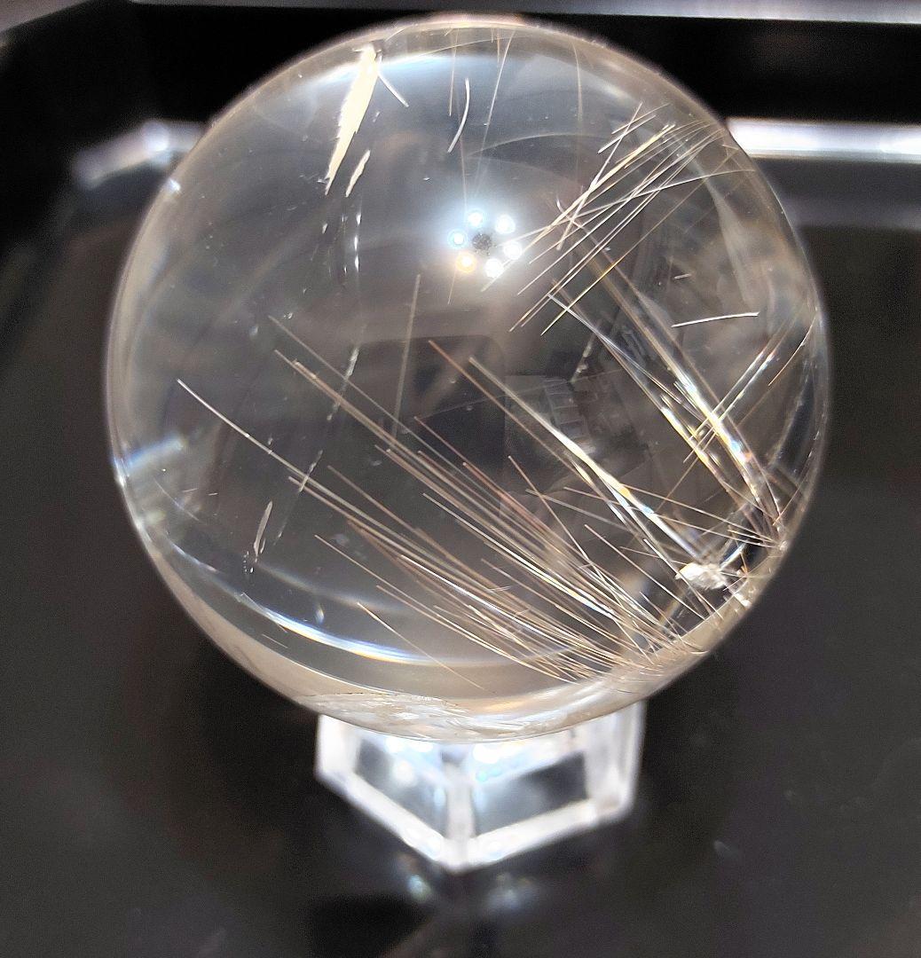 ゴールデンルチル入り水晶球 直径52mm