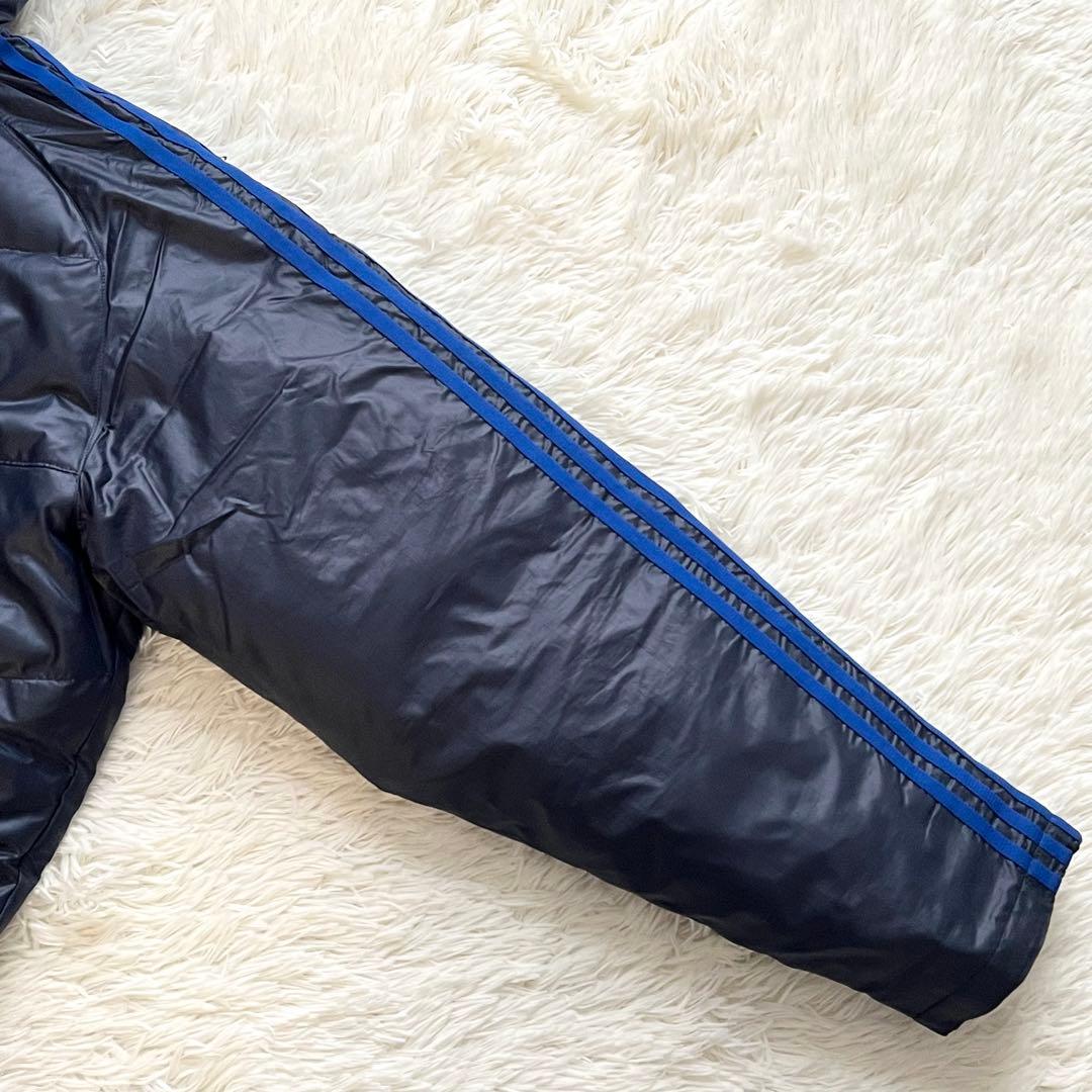 adidas アディダス ダウン ベンチコート Oサイズ ロング　ネイビー