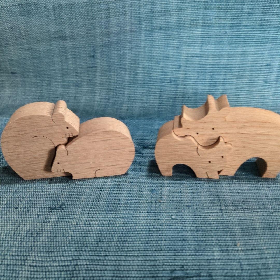 小黒三郎さんの組み木十二支とねこ