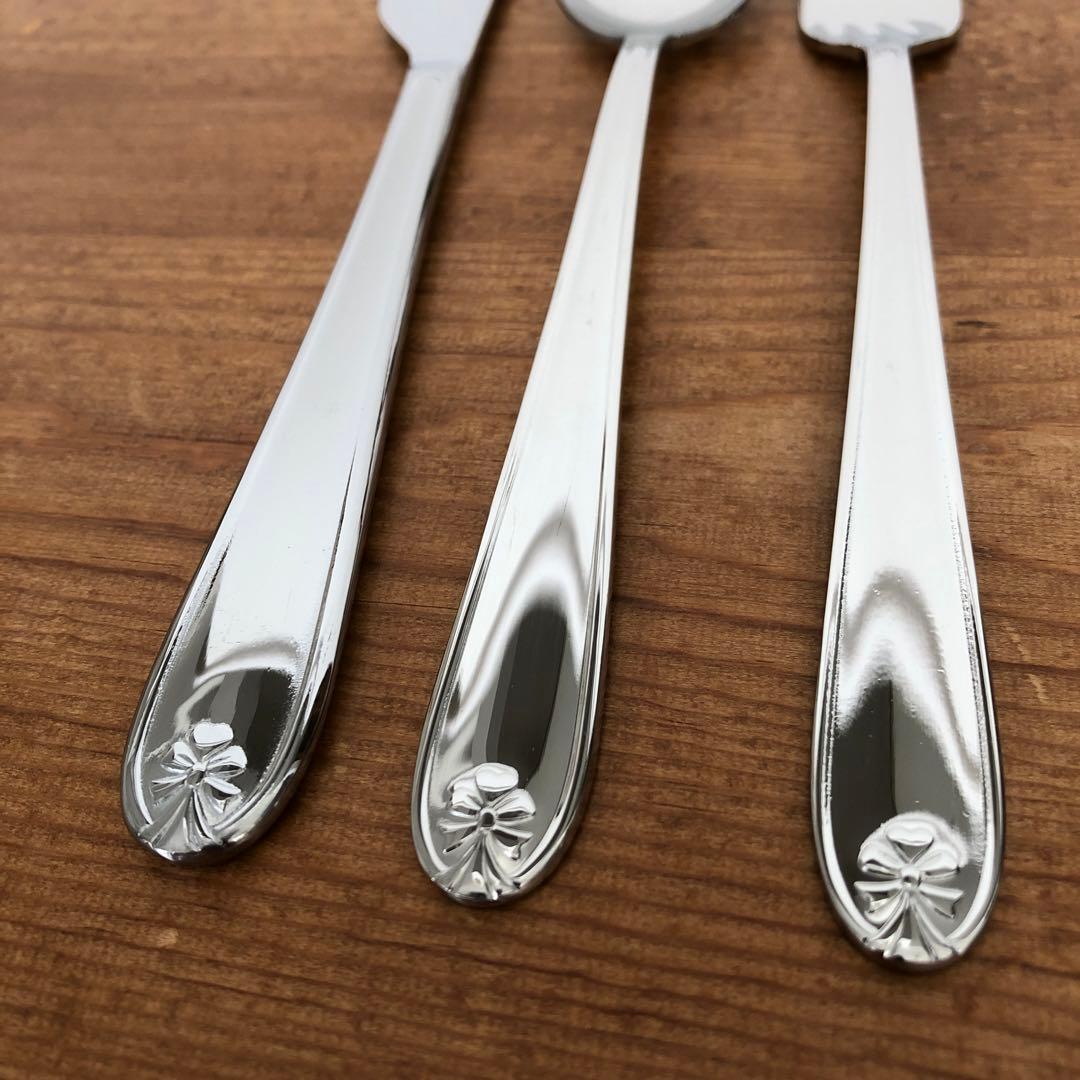 未使用　ラッキーウッド　マリエッタ　カトラリー40本セット　リボン　ハート