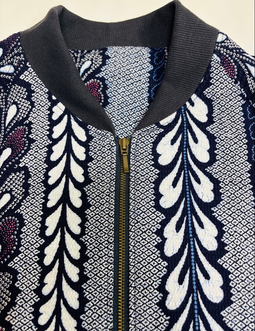 浴衣リメイク92番　有松鳴海絞り一重スカジャン風