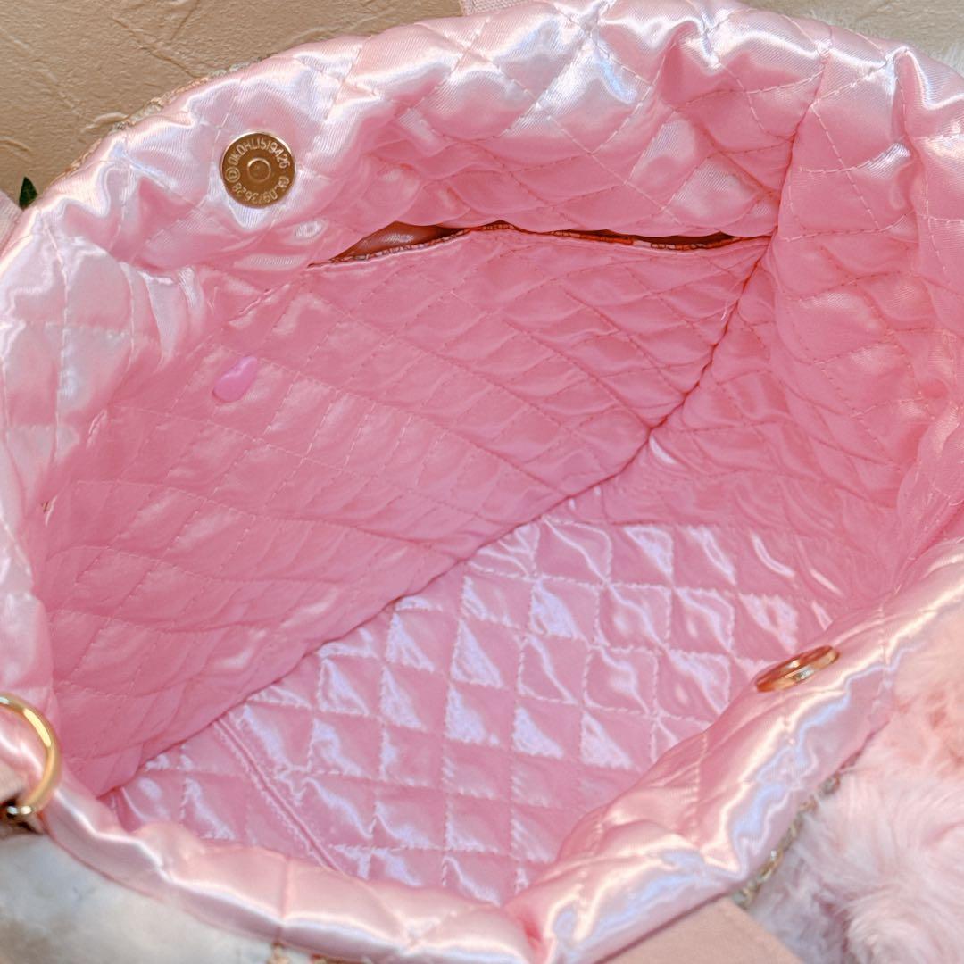 牡*❁様 コヤンイサムチョン♡新作インド刺繍bigローズルミちゃんのファートート