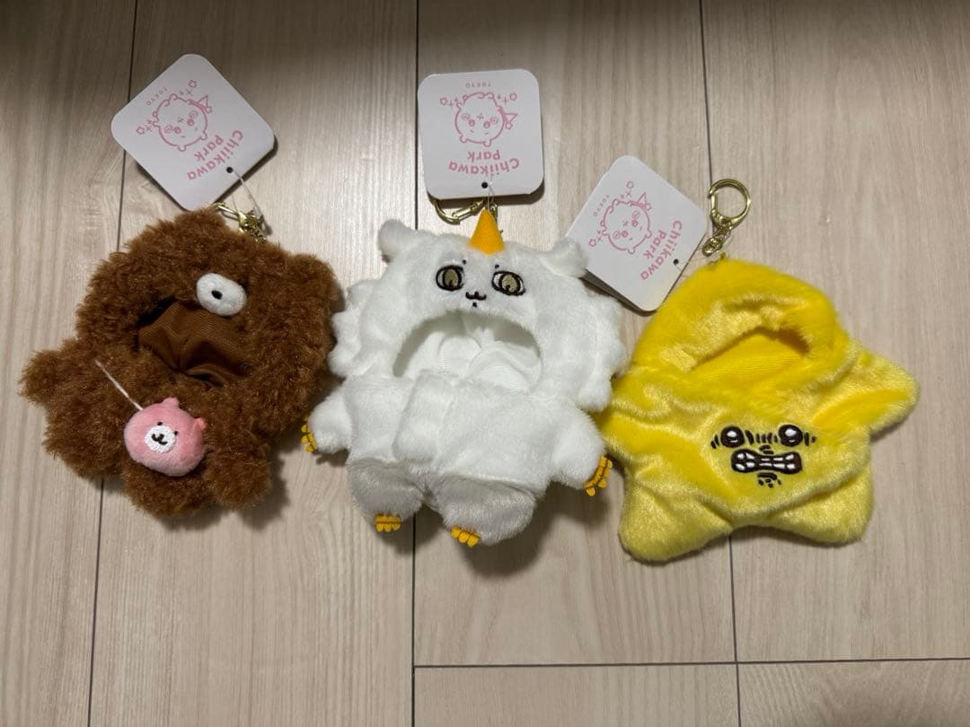 ちいかわパーク マスコットサイズな着ぐるみ 星・あのこ・ちいかわのくまぬいぐるみ