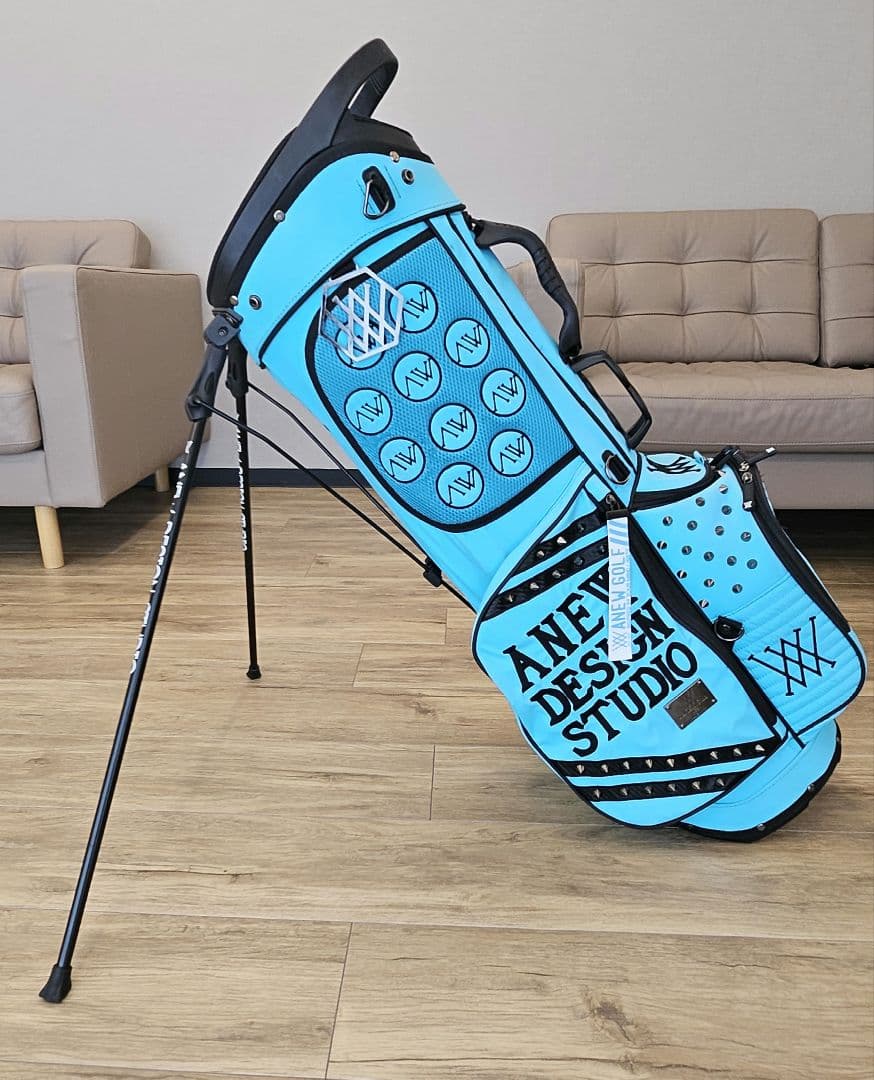 ANEWゴルフ スタンドキャディバッグブルー