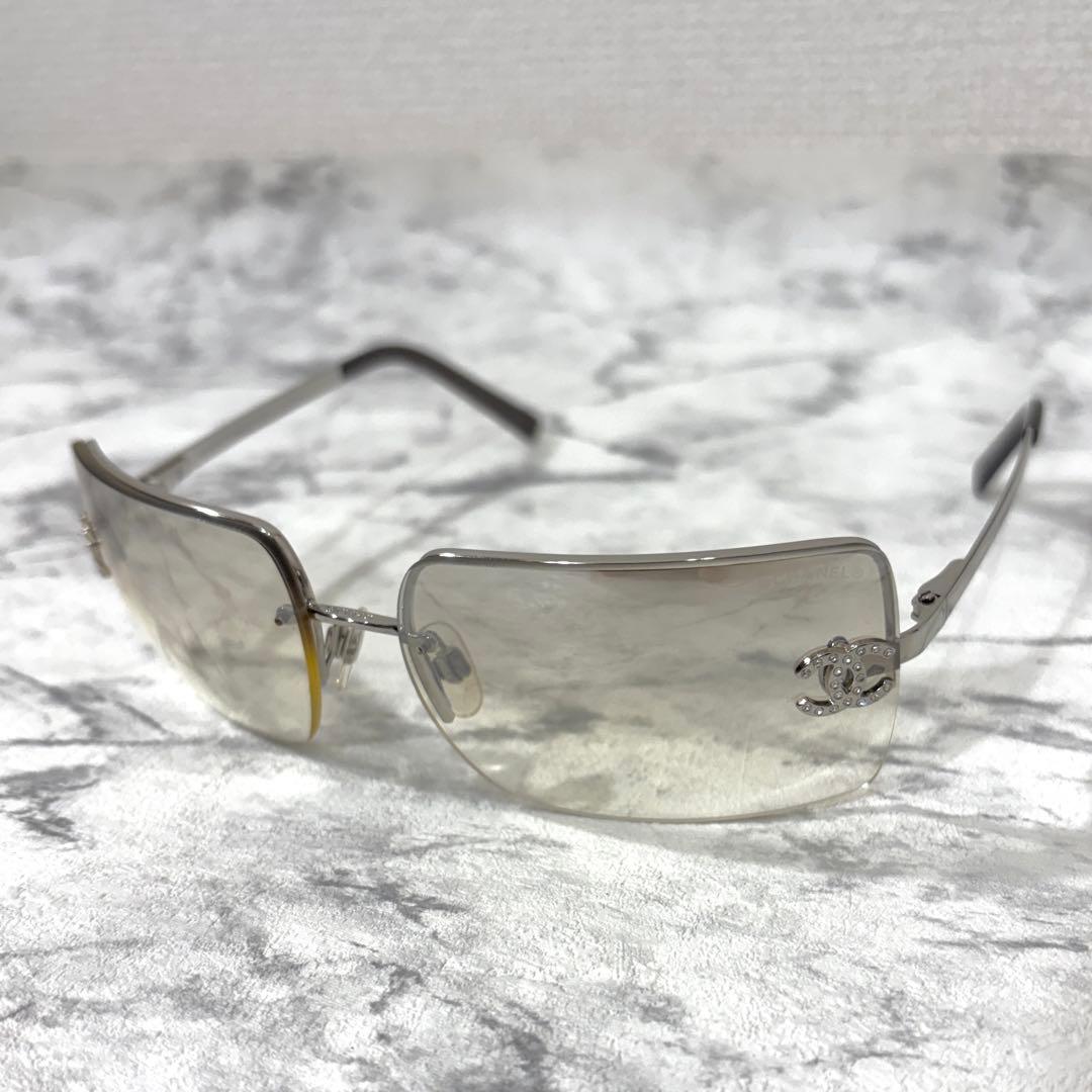 シャネル ココマーク ラインストーン サングラス グラデーション 4092-B