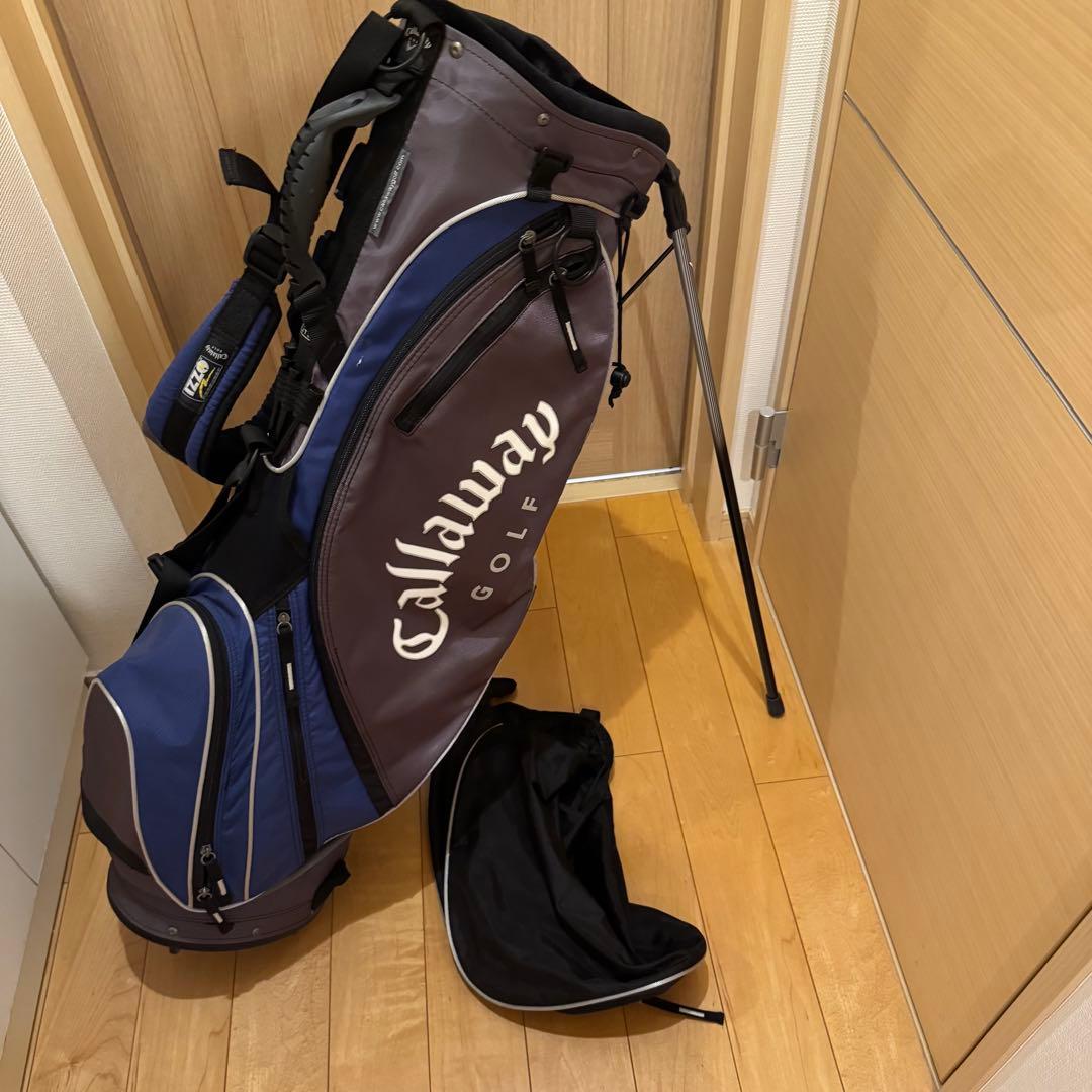 美品Callaway GOLF ゴルフキャリーバッグ　スタンドタイプ青灰