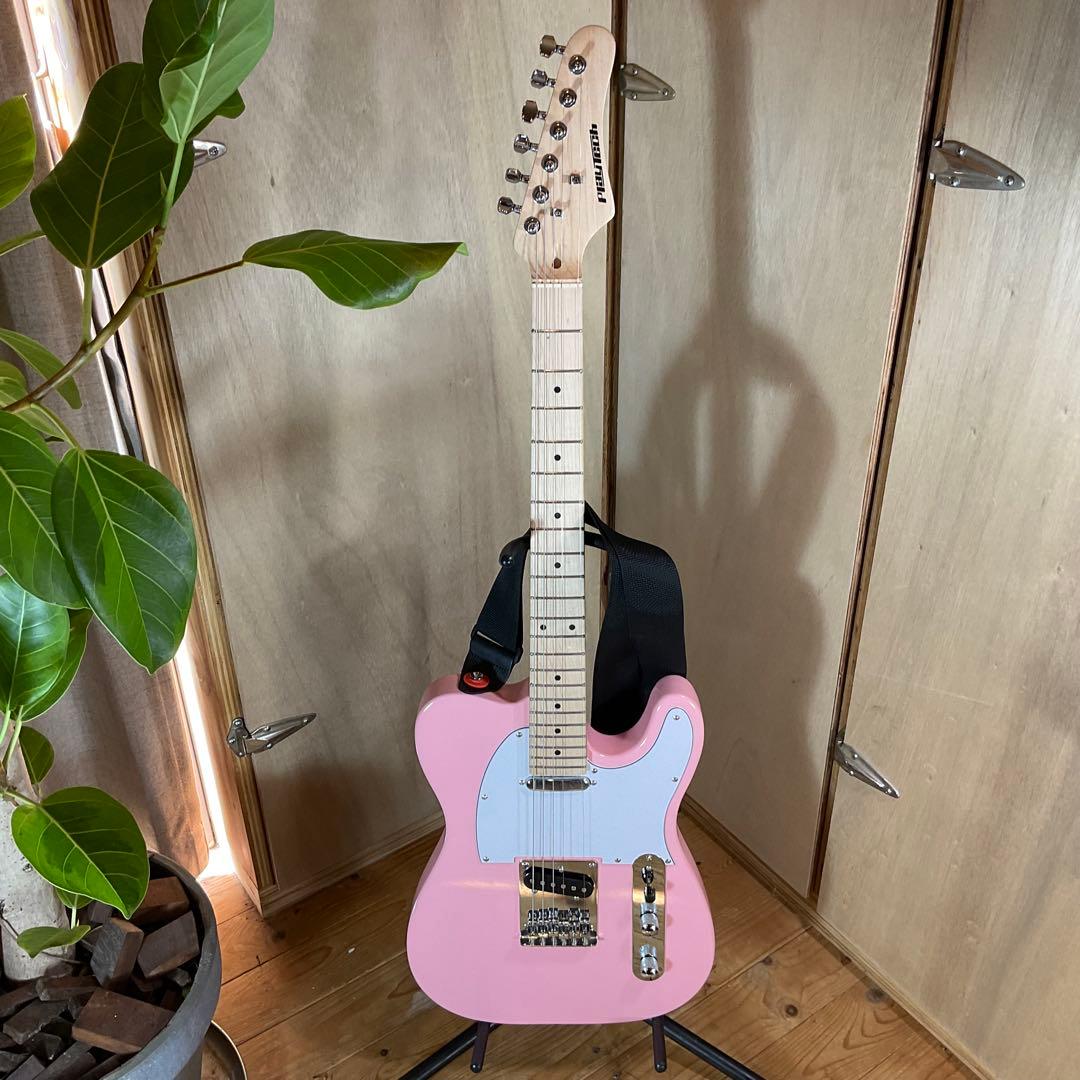 極美品！Play Tech プレイテック エレキギター テレキャスター ピンク