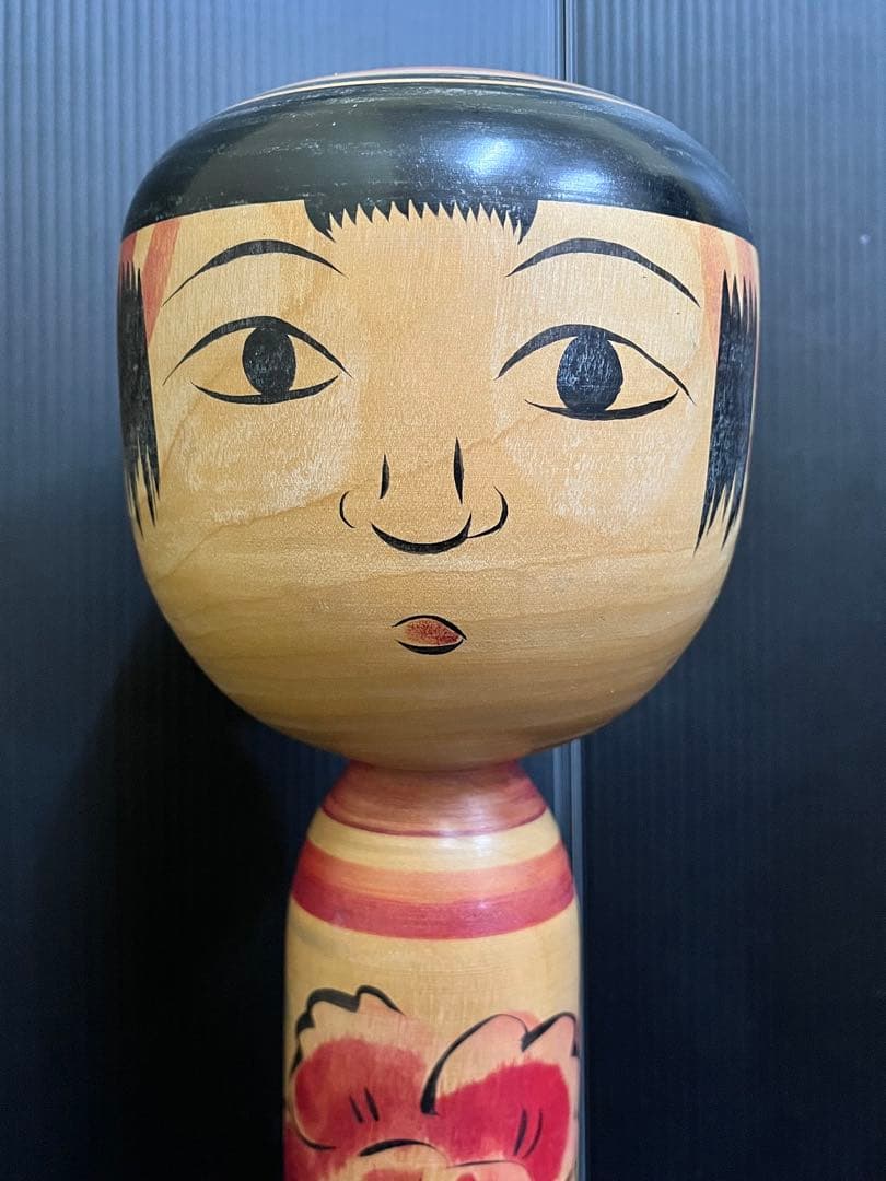 C837 こけし　本多洋　福地芳男　たこ坊主　中ノ沢　土湯系　大きめこけし