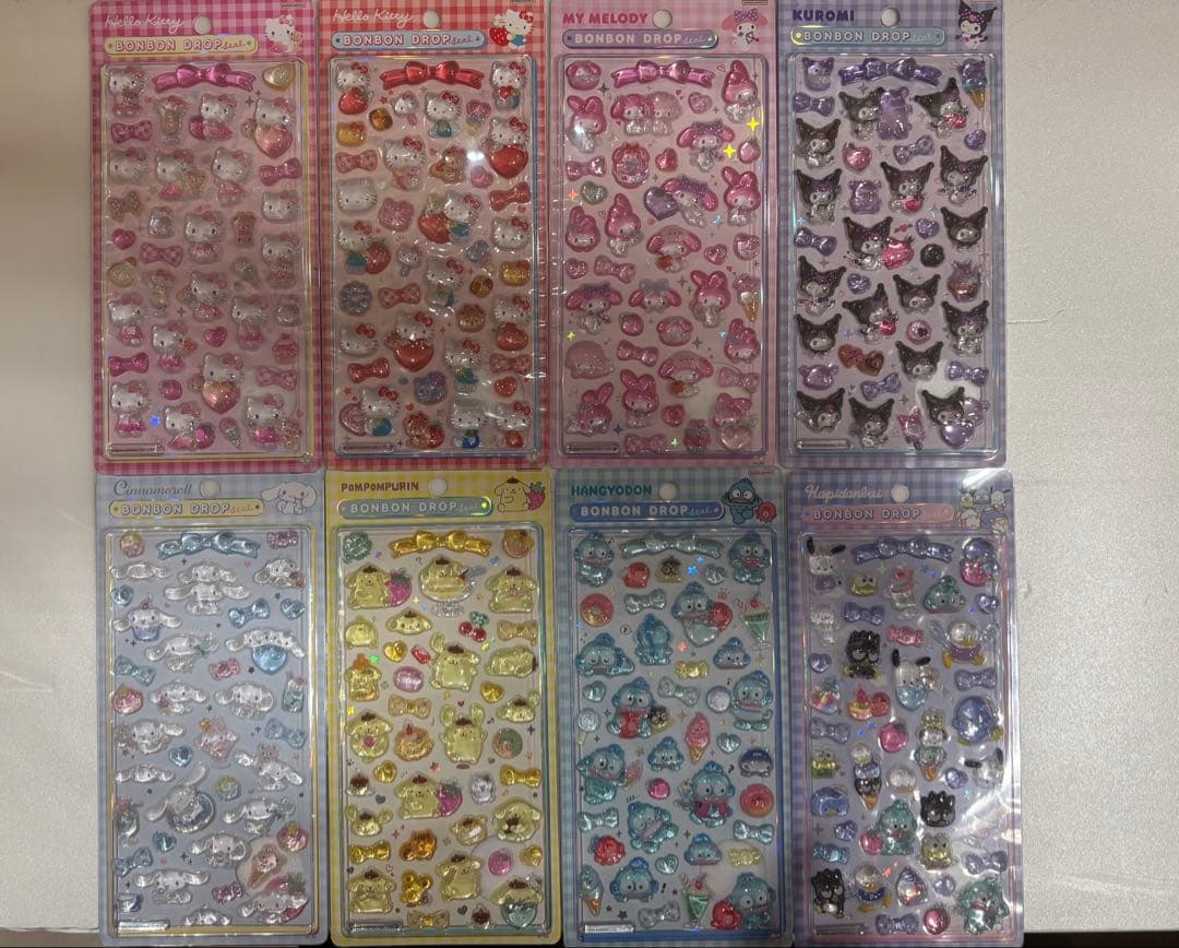 正規品 ボンボンドロップシール サンリオ ８種セット まとめ売り 第2弾