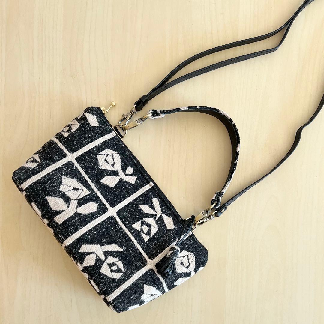 ミナペルホネンLulu beige 持ち手付きショルダーバッグMB601-093