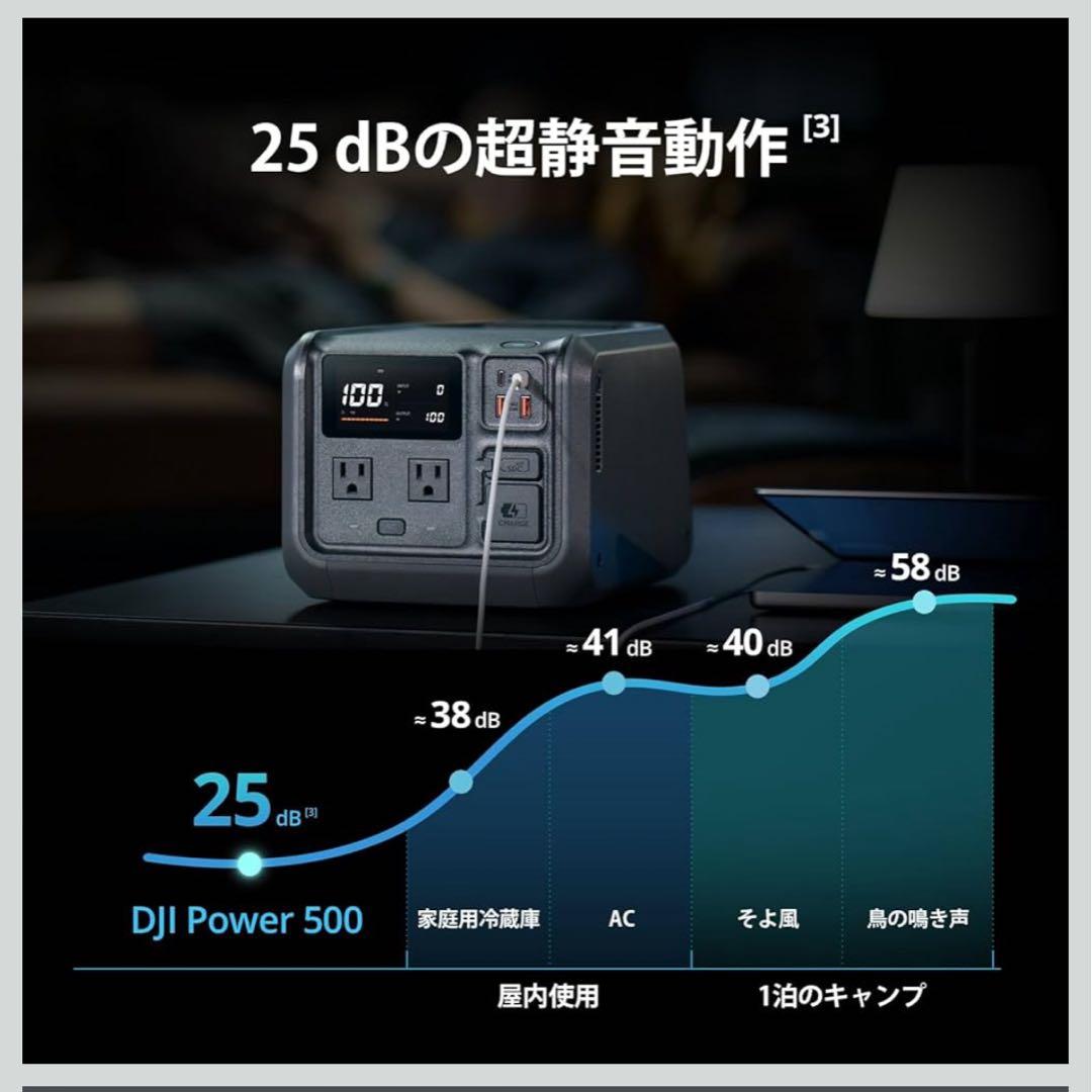 【新品同様】DJI Power 500 ポータブル電源 512Wh