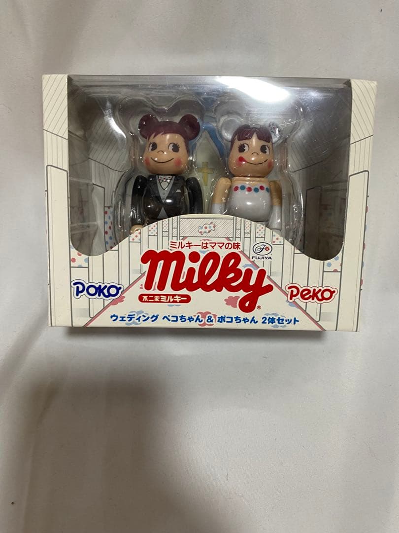 BE@RBRICK ベアパブリック　ウエディング　ペコちゃん&ポコちゃん　不二家