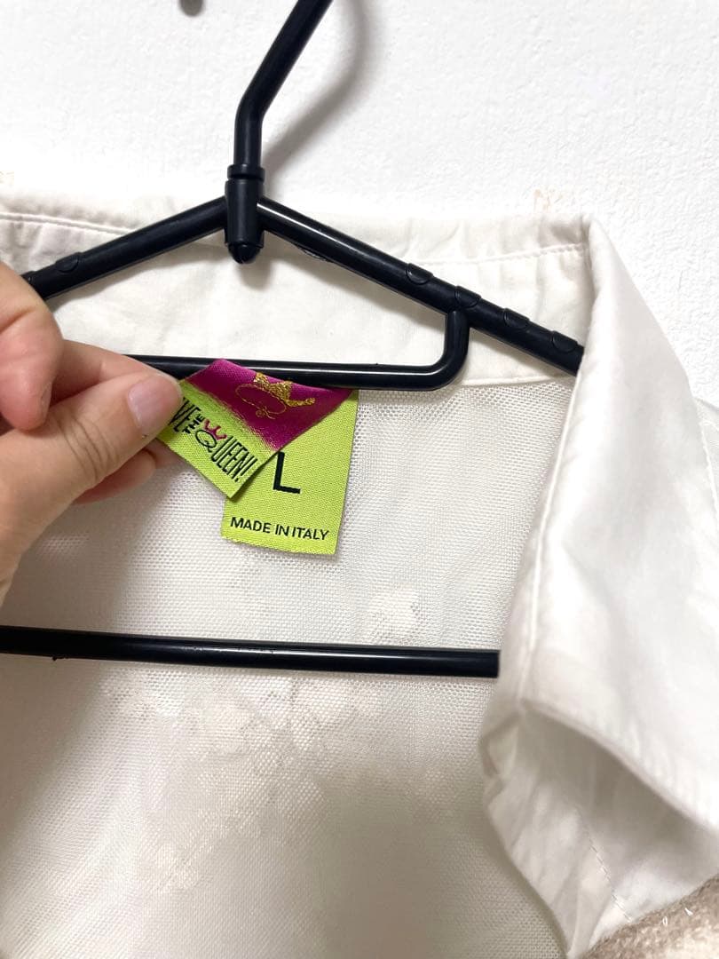 SAVE THE QUEEN 平成ギャルy2k レース長袖シャツ　白いカットソー