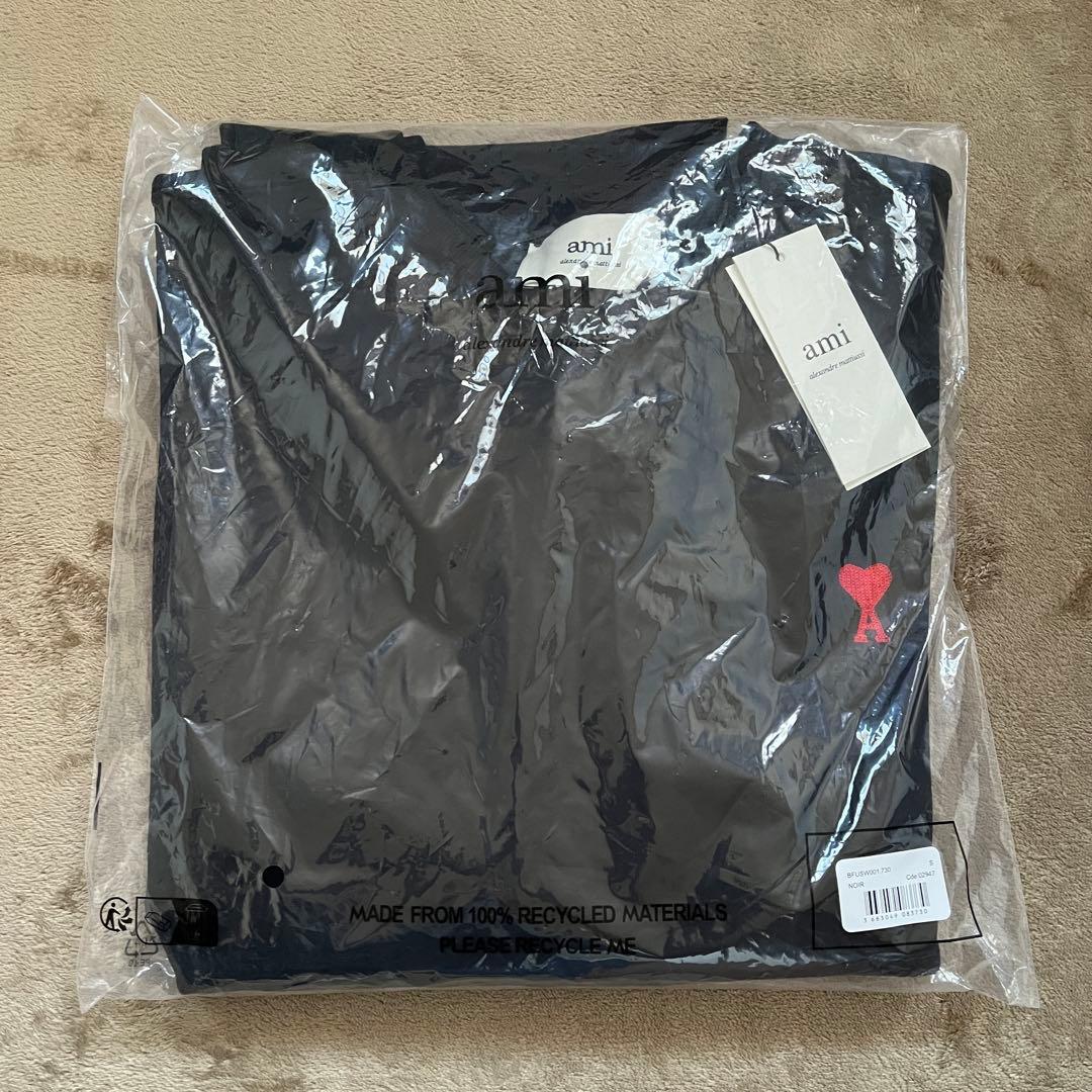 新品タグ付 ami アミパリス ブラック黒 スウェット トレーナー Lサイズ