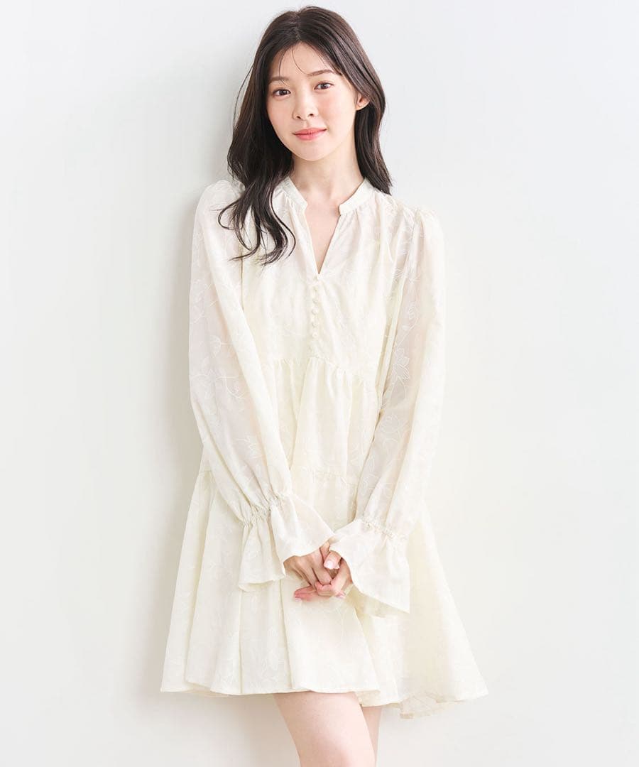 【COCODEAL】 未使用・新品エンブロイダリーティアードミニワンピース