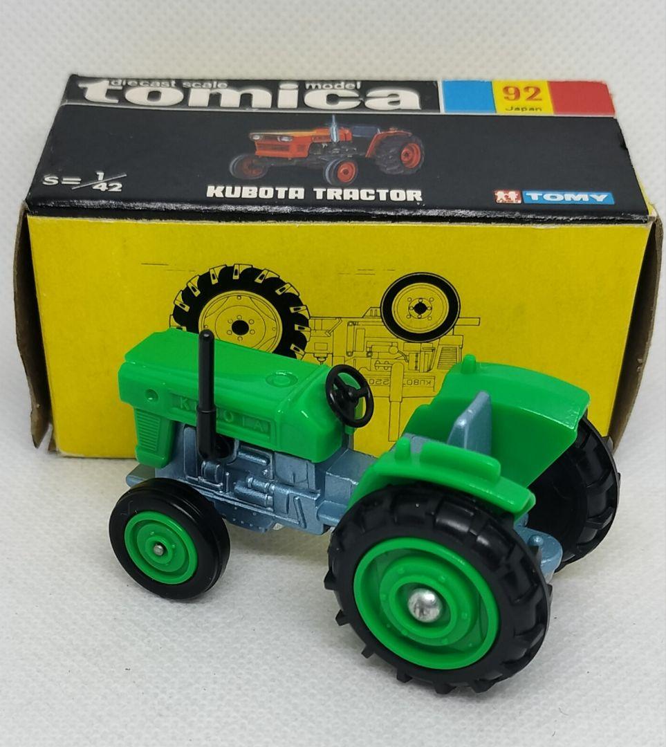 《黒箱トミカ92-1-9》クボタトラクター【北米輸出用】レア未使用美品箱フタ痛み