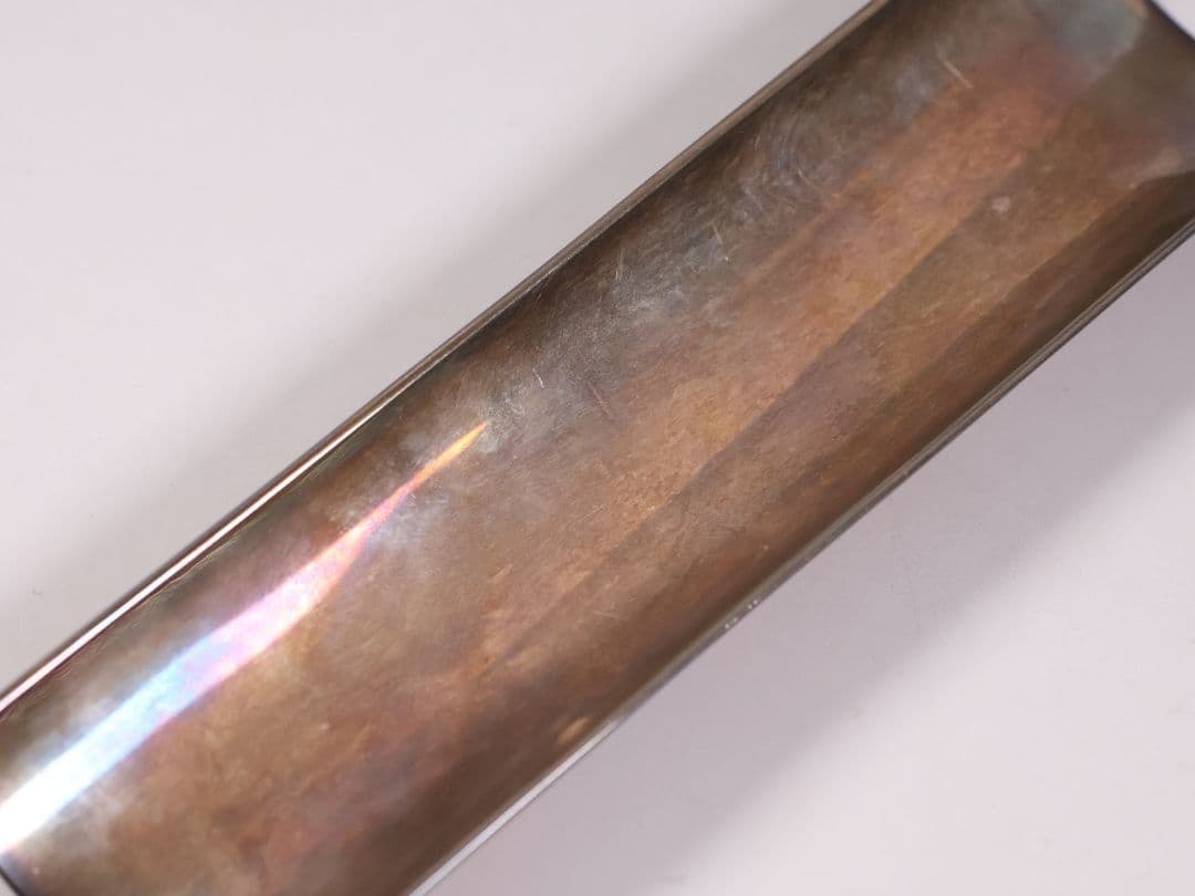 【MB20】煎茶道具 杉本儀助(作) 素銅内銀張 高肉象嵌 仔犬 茶合 金工