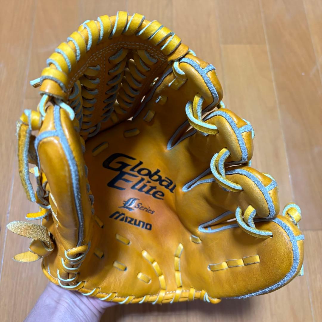 Mizuno Global Elite 軟式グローブ イエロー
