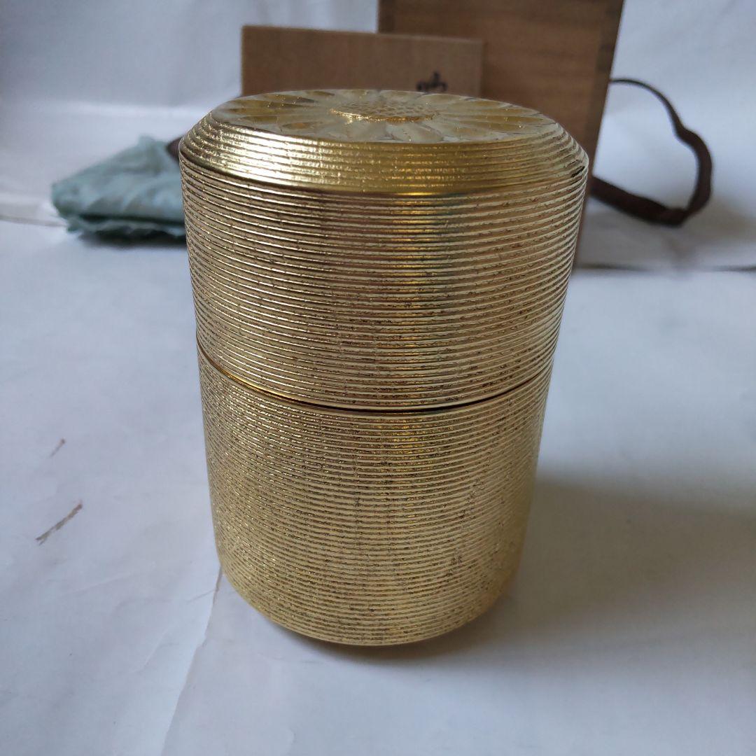 金彩 吹上菊 茶器 好 玉泉堂 畠山 茶入 棗 共箱 漆器 漆芸 茶道具 新品
