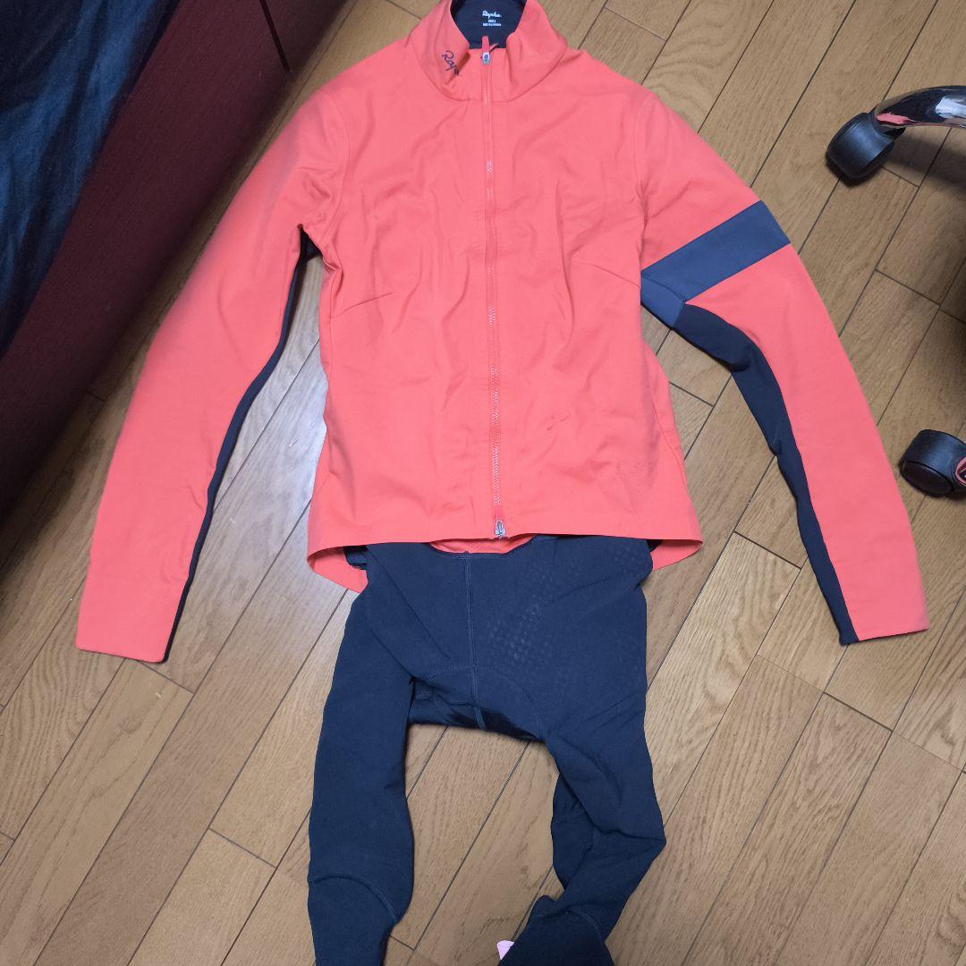 Rapha サイクルジャケット オレンジ/ネイビー　上下セット