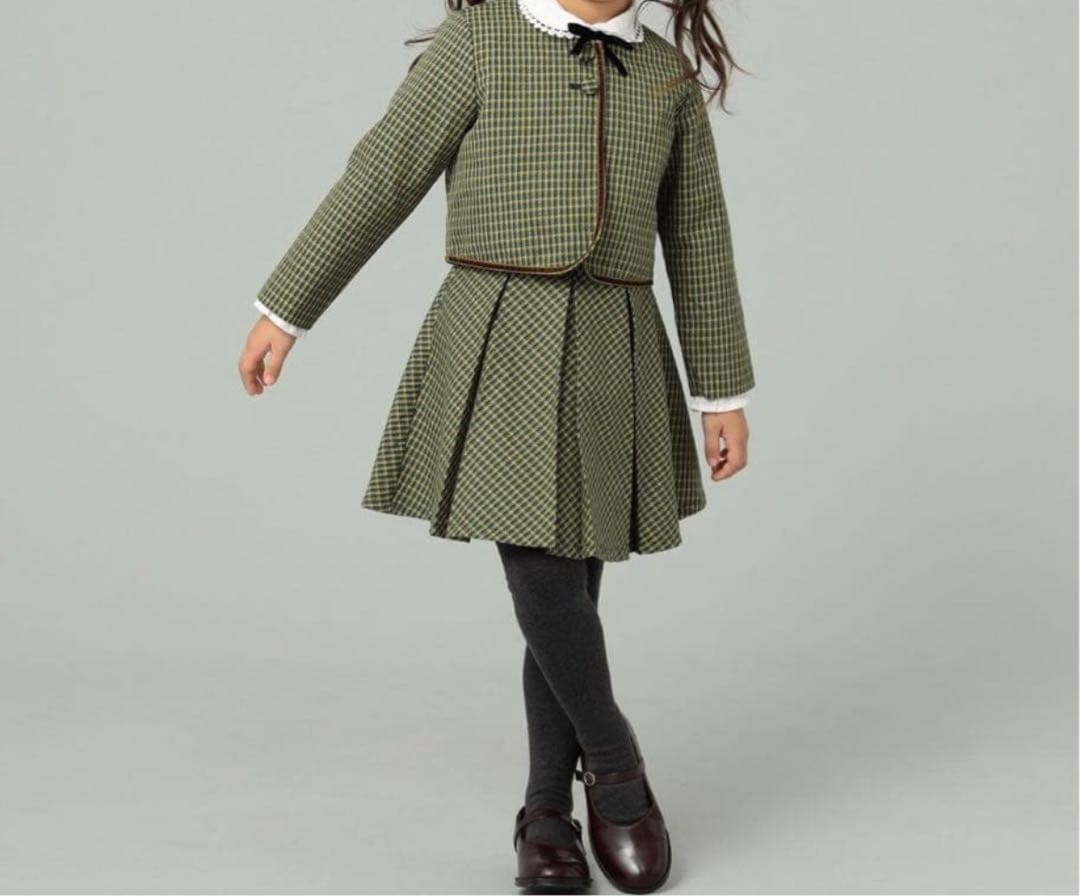 B:MING by BEAMSチェックワンピース　ジャケット2点セット