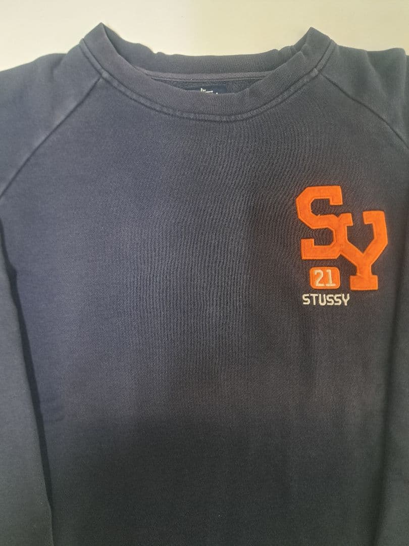 虎*雄様 90s.00s　紺タグ　オールドステューシー　ネイビーフェードT　ラグ