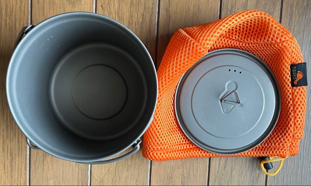 トークス ウッドバーニングストーブ と1600 と1100チタンポットのセット