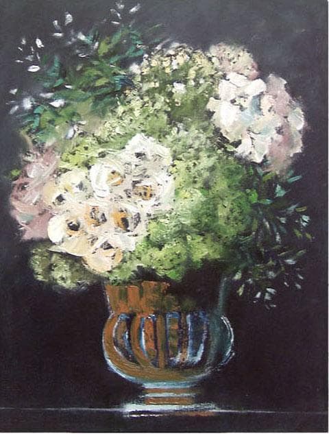 油絵 菅家令子 絵 絵画 インテリア uF6-111402 花