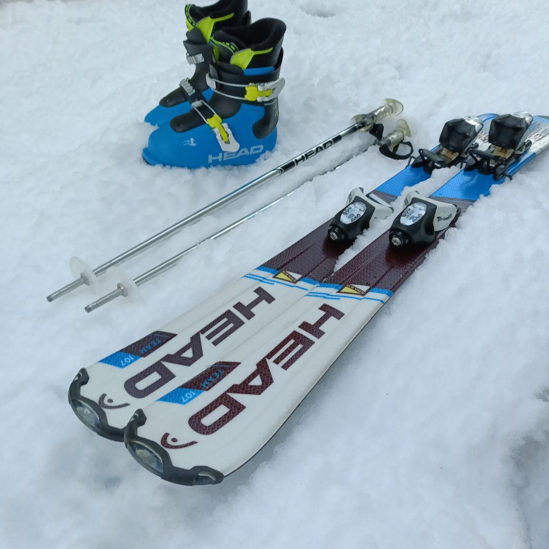 値下【低学年】HEAD スキーセット 107 ブーツ ストック付き