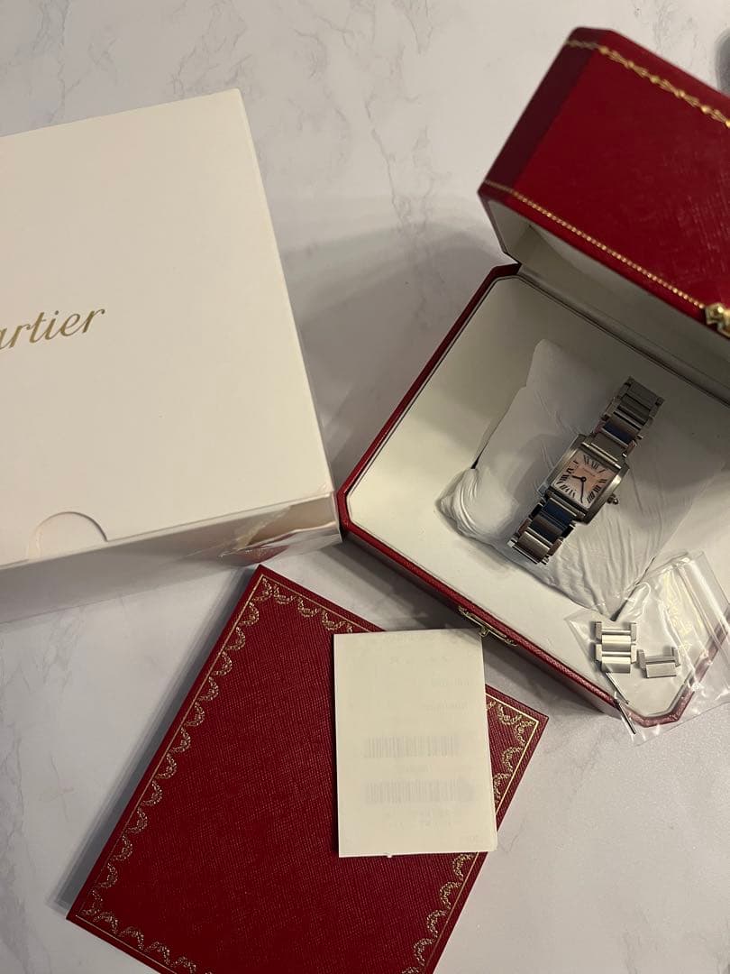 値下げ美品Cartier カルティエタンクフランセーズSM 腕時計指輪ネックレス