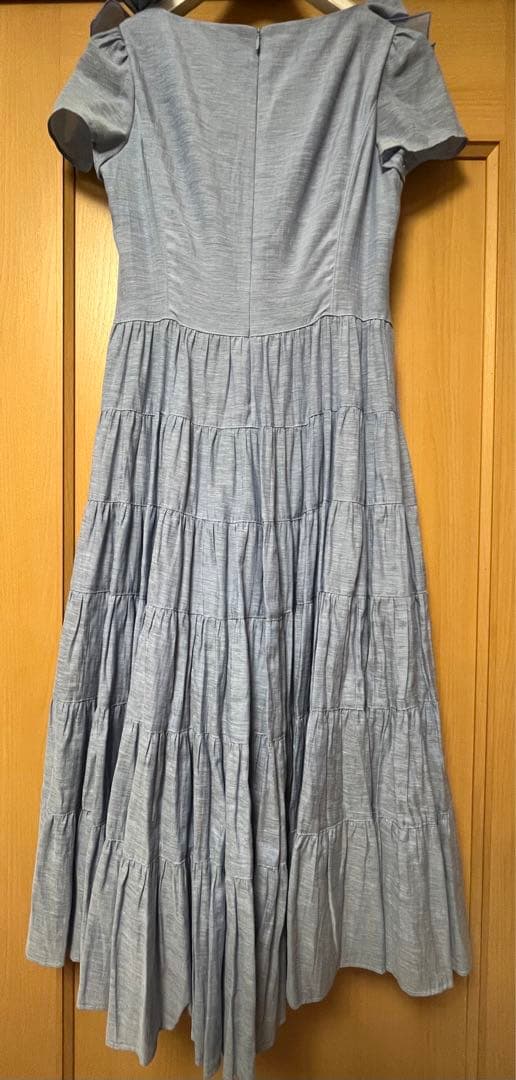 ママちゃん⭐︎⭐︎エムズグレイシー⭐︎水色ティアードワンピース