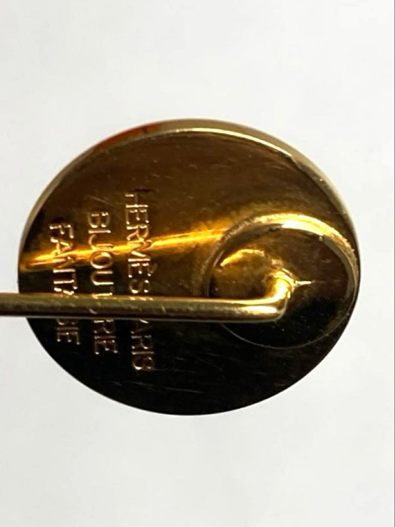 良品　HERMES エルメス セリエ ピンブローチ ピンバッジ ゴールド 箱付き