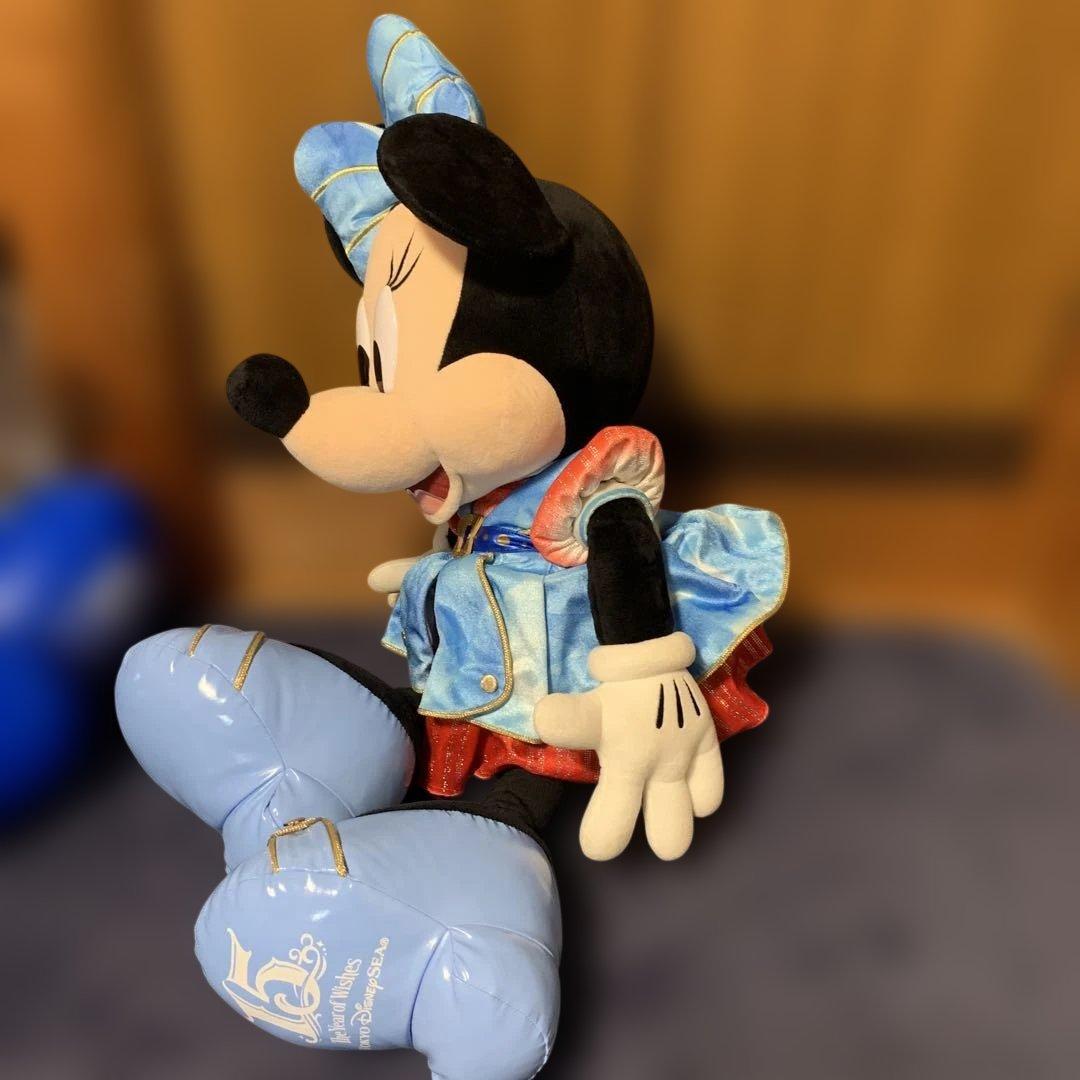 ディズニーシー15周年　ミッキーミニー特大ぬいぐるみ　クリスタルウィッシュ